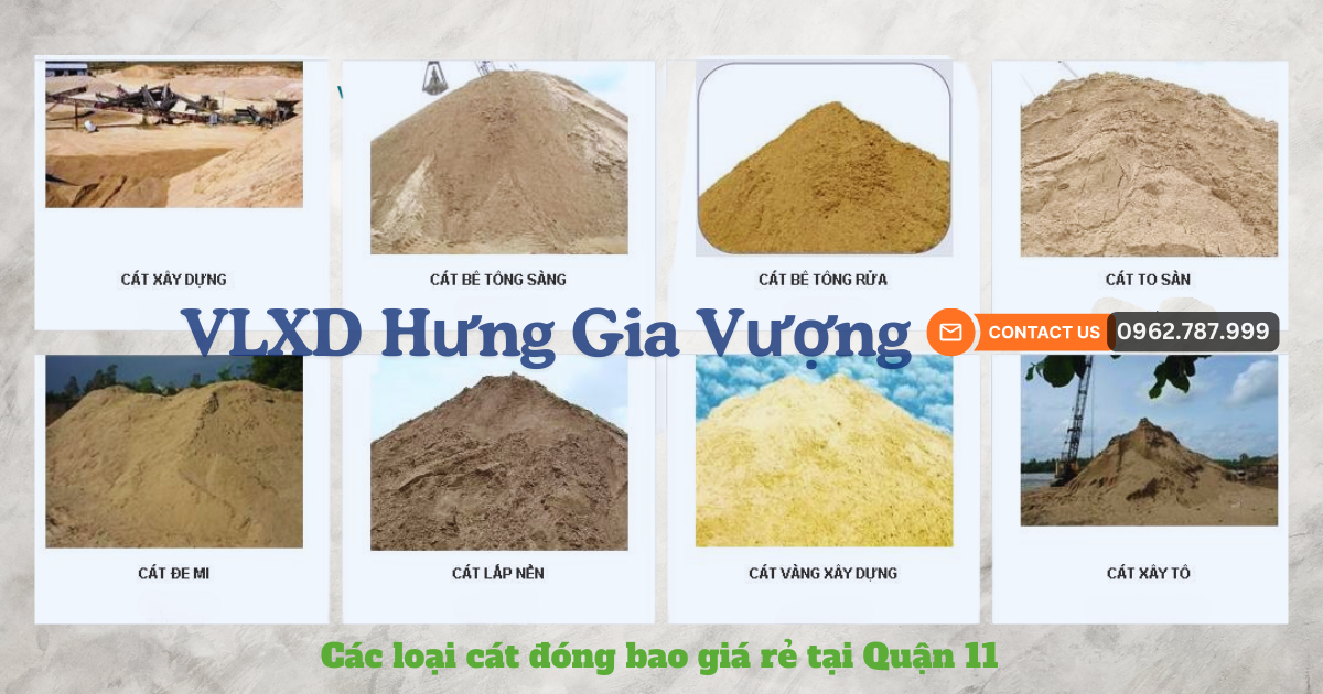 Các Loại Cát đóng Bao Giá Rẻ Tại Quận 11